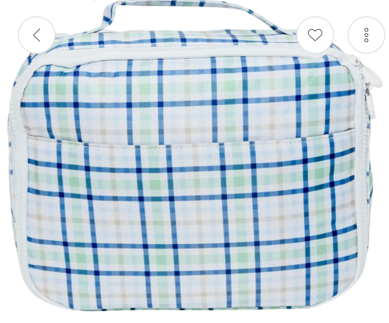Navy/Green Plaid Lunch Kit