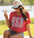 USA Stripped Bow Tee